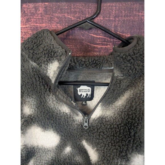 Buffalo Outdoors 1/4 Zip Tie-Dye Camo Sherpa With Front Pocket size XL - Picture 8 of 8